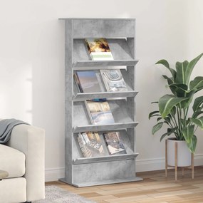 vidaXL Ράφι Περιοδικών Σκυρόδεμα Γκρι 70 x 41 x 156 εκ.