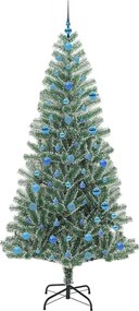 vidaXL Τεχνητό Δέντρο Χριστουγέννων με Χιόνι και Φώτα LED 210 cm