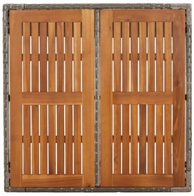 vidaXL Σετ Τραπεζαρίας Κήπου 5 τεμ. Γκρι Συνθ. Ρατάν με Μαξιλάρια