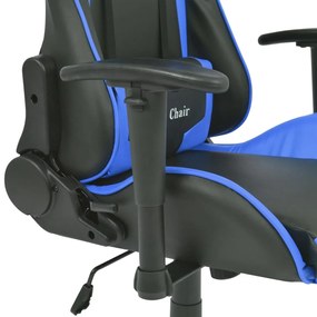 vidaXL Καρέκλα Γραφείου Racing Ανακλινόμενη Μπλε από Συνθετικό Δέρμα