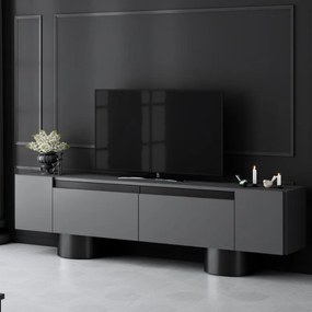Έπιπλο τηλεόρασης Haven Megapap χρώμα ανθρακί 180x30x50εκ.