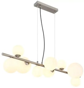 Κρεμαστό Φωτιστικό Οροφής 9xG9 LED 3,5W Νίκελ Riha 56140-9H Globo Lighting-56140-9H-Νίκελ Ματ 56140-9H