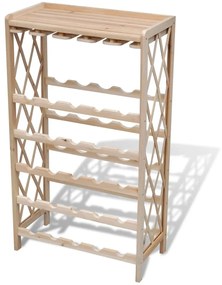 vidaXL Κάβα / Ραφιέρα Κρασιών για 25 Μπουκάλια από Μασίφ Ξύλο Ελάτης