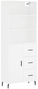 vidaXL Ντουλάπι Λευκό 69,5x34x180 εκ. από Επεξεργασμένο Ξύλο