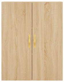 vidaXL Ντουλάπι Sonoma δρυς 69,5 x 34 x 180 εκ. από Επεξεργασμένο Ξύλο