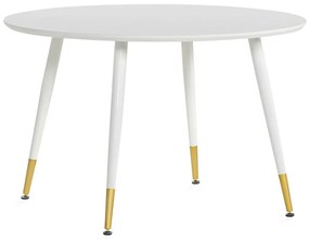Τραπέζι Charleston 258, Άσπρο, Ορείχαλκος, 75cm, Ινοσανίδες μέσης πυκνότητας, Μέταλλο