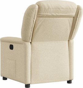 vidaXL Πολυθρόνα Ανακλινόμενη Ηλεκτρική Κρεμ Υφασμάτινη