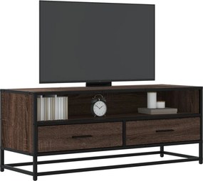 vidaXL Ντουλάπι τηλεόρασης καφέ δρυς 100x34,5x40 cm