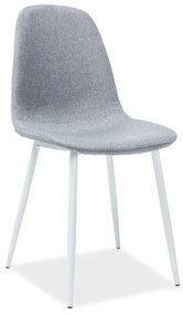 Επενδυμένη καρέκλα Fox 43x43x89 λευκός σκελετός/γκρι ύφασμα DIOMMI FOXBSZ