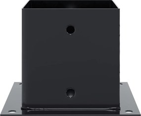 vidaXL Βάσεις στύλων τετράγωνες 12 τεμάχια Χάλυβας με επικάλυψη σκόνης