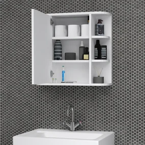 Καθρέπτης μπάνιου Diro Μegapap χρώμα λευκό 65x17,5x60εκ.