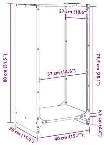 ΡΑΦΙΕΡΑ ΚΑΥΣΟΞΥΛΩΝ 40X30X80 ΕΚ. ΑΠΟ ΑΝΟΞΕΙΔΩΤΟ ΑΤΣΑΛΙ 864235