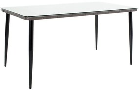 Τραπεζαρία Naoki σετ 5τεμ pe γκρι-μέταλλο μαύρο 160x90x78 εκ.