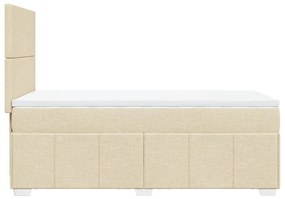 ΚΡΕΒΑΤΙ BOXSPRING ΜΕ ΣΤΡΩΜΑ ΚΡΕΜ 90X200 ΕΚ.ΥΦΑΣΜΑΤΙΝΟ 3291549