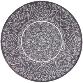 Χαλάκι Κουζίνας Universal 920Mandala Φ100cm Grey Sdim 100X100cm Round Polyamide