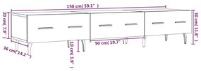 Έπιπλο Τηλεόρασης Γκρι Sonoma 150 x 36 x 30 εκ. Επεξεργ. Ξύλο - Γκρι