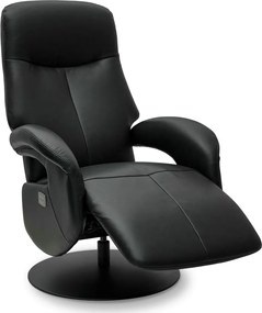 Bull Electric Recliner Black Full Leather