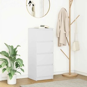 Ντουλάπι Λευκό 37,5x35x99 εκ. από Επεξεργασμένο Ξύλο