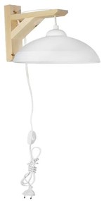 Φωτιστικό Τοίχου Gl-1020AP FIS 02-0242 White Heronia Wood, Glass