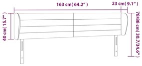 Κεφαλάρι με Πτερύγια Μπλε 163x23x78/88 εκ. Υφασμάτινο 3117296