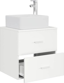 vidaXL Επιτοίχια Λεκάνη Έπιπλο Λευκό 49,5 x 41 x 63 εκ