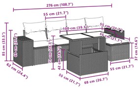 ΚΑΝΑΠΕΣ ΚΗΠΟΥ 6 ΤΕΜΑΧΙΩΝ ΜΑΥΡΟ ΑΠΟ ΣΥΝΘΕΤΙΚΟ ΡΑΤΑΝ ΜΕ ΜΑΞΙΛΑΡΙΑ 3269125