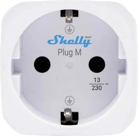 Shelly Plug M Gen3 Matter 13A έξυπνη πρίζα, λευκή