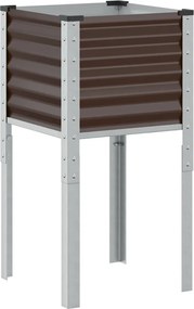 vidaXL Γλάστρα Κήπου Καφέ 45x45x88 εκ. από Ατσάλι