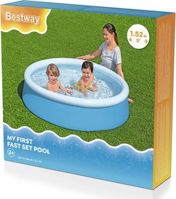 BESTWAY παιδική φουσκωτή πισίνα 57241, 477lt, Φ152x38cm, μπλε