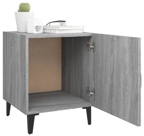 vidaXL Κομοδίνο Γκρι Sonoma από Επεξεργασμένο Ξύλο