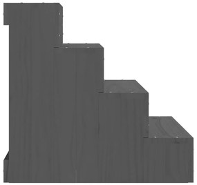 Σκάλα Κατοικίδιου 40 x 49 x 47 εκ. από Μασίφ Ξύλο Πεύκου - Γκρι