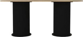 Τραπέζι Bohema Megapap χρώμα μαύρο - sepet oak 180x90x77,7εκ.