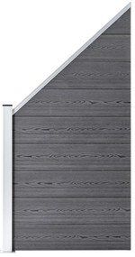 vidaXL Πάνελ Περίφραξης Γκρι 105 x (105-180) εκ. από WPC