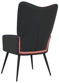 vidaXL Πολυθρόνα Relax Ροζ από Βελούδο και PVC