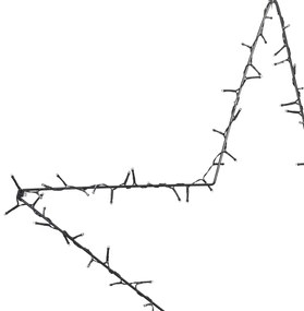 vidaXL Χριστουγεννιάτικα φώτα αστέρι σιλουέτα 115 LED ζεστό λευκό