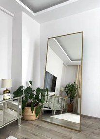 Stewehome Ορθογώνιος Καθρέφτης Δαπέδου με Χρυσή Βάση 180x80 cm