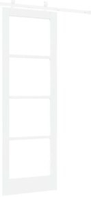 vidaXL Συρόμενη Πόρτα Λευκό 73.5 x 211 εκ Ξύλο και μέταλλο