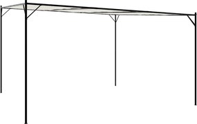 vidaXL Κιόσκι Λευκό 4x4 μ. 180 γρ/μ² από Ύφασμα και Ατσάλι