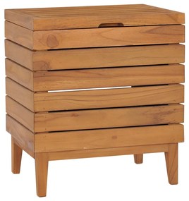 vidaXL Καλάθι Απλύτων 40 x 30 x 45 εκ. από Μασίφ Ξύλο Teak