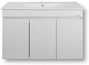 ΠΑΓΚΟΣ OMEGA WHITE 85 3BOM085GLN Πάγκος 82x44x60, Νιπτήρας 85x45  3BOM085GLN