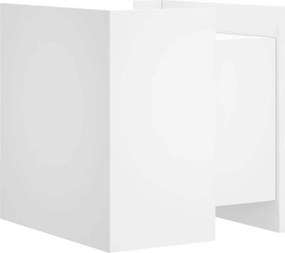 vidaXL Κομοδίνο Λευκό 45x50x50 εκ. από Επεξεργασμένο Ξύλο