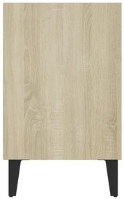 vidaXL Έπιπλο Τηλεόρασης Καπνιστή Δρυς 103,5x30x50 εκ Μεταλλικά Πόδια