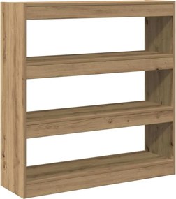 vidaXL Βιβλιοθήκη artisan δρυς 100 x 30 x 103 εκ. Επεξεργασμένο ξύλο