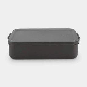 Δοχείο Φαγητού Με Χωρίσματα Make & Take Bento 081.2034/80 25,5x16,7x6,2cm 2Lt Dark Grey Brabantia Recycled