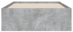 Πλαίσιο Κρεβατιού με Συρτάρια Γκρι Σκυρ. 75x190 εκ. Επεξ. Ξύλο - Γκρι