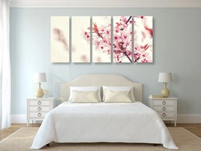 Εικόνα 5 μερών άνθη κερασιάς - 100x50