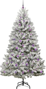 vidaXL Τεχνητό Χριστουγεννιάτικο Δέντρο Πράσινο και Λευκό 240 cm