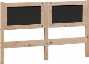 vidaXL Κεφαλάρι Άλλο Καφέ και μαύρο 150 cm Μασίφ ξύλο πεύκου
