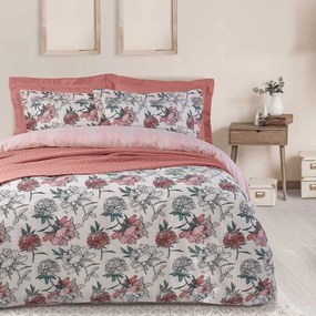 Κουβερλί 9556 Happy Mint-Ecru-Pink Das Home Μονό 160x240cm 100% Βαμβάκι