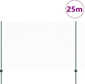 vidaXL Εξαγωνική Φράχτη με Στύλο 25 x 1,5 m PVC-Επικαλυμμένο Ατσάλι